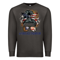 Smoke americanmom messy bun Premium Sweatshirt - BarkalooDesign