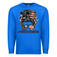True Royal americanmom messy bun Premium Sweatshirt - BarkalooDesign