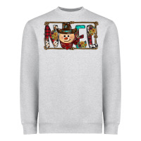 Heather Grey noel snowman christmas Heavyweight Sweatshirt - CowhideDigitalArt