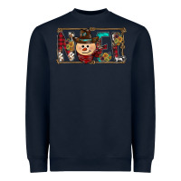 Navy noel snowman christmas Heavyweight Sweatshirt - CowhideDigitalArt