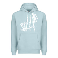 Blue Mist la hand sign lazy diy halloween costume skeleton los angeles pullover Premium Hoodie - trangStudio