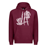 Burgundy la hand sign lazy diy halloween costume skeleton los angeles pullover Premium Hoodie - trangStudio