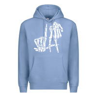 Colony Blue la hand sign lazy diy halloween costume skeleton los angeles pullover Premium Hoodie - trangStudio