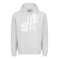 Dove Grey la hand sign lazy diy halloween costume skeleton los angeles pullover Premium Hoodie - trangStudio