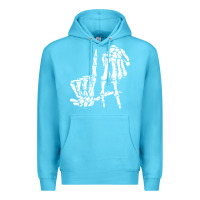Ocean Blue la hand sign lazy diy halloween costume skeleton los angeles pullover Premium Hoodie - trangStudio