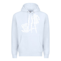 White la hand sign lazy diy halloween costume skeleton los angeles pullover Premium Hoodie - trangStudio