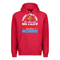 Cardinal lil autism mom Premium Hoodie - CowhideDigitalArt