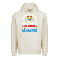 Oatmeal Heather lil autism mom Premium Hoodie - CowhideDigitalArt