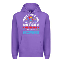 Purple lil autism mom Premium Hoodie - CowhideDigitalArt