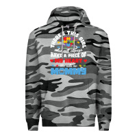 Slate Camo lil autism mom Premium Hoodie - CowhideDigitalArt