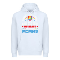 White lil autism mom Premium Hoodie - CowhideDigitalArt