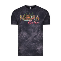 Cloud Black Mama bear with daisy Vintage Tee - RanaPortraitStore