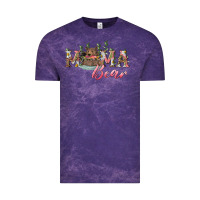 Cloud Purple Mama bear with daisy Vintage Tee - RanaPortraitStore