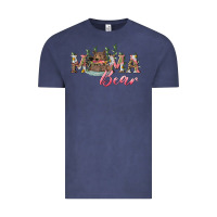 Vintage Denim Mama bear with daisy Vintage Tee - RanaPortraitStore