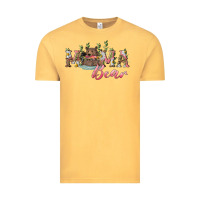 Vintage Mustard Mama bear with daisy Vintage Tee - RanaPortraitStore