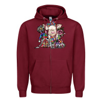 Burgundy autism awareness3 Zipper Hoodie - SublimationCraftShop