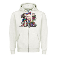 Oatmeal Heather autism awareness3 Zipper Hoodie - SublimationCraftShop