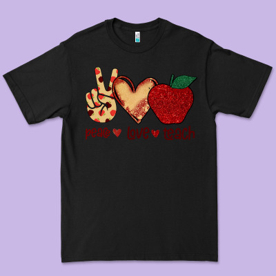 Peace Love Teach Premium Tee Designed By Bettercallsaul