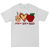 Dove Grey Peace Love Teach Premium Tee - Bettercallsaul