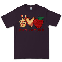 Plum Peace Love Teach Premium Tee - Bettercallsaul