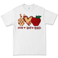White Peace Love Teach Premium Tee - Bettercallsaul
