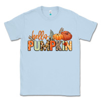 Dusty Blue Hello pumpkin Classic Tee - NancyCooperArtShop