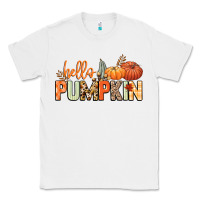 White Hello pumpkin Classic Tee - NancyCooperArtShop