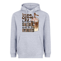Heather Grey iced coffee because my sarcasm needs to stay hydrated Heavyweight Hoodie - BarkalooDesign