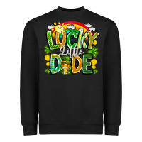 Black Lucky Little Dude Heavyweight Sweatshirt - CowhideDigitalArt
