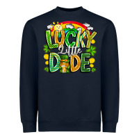 Navy Lucky Little Dude Heavyweight Sweatshirt - CowhideDigitalArt