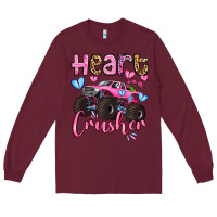 Burgundy heart crusher olivia Long Sleeve Tee - OliviaCreatesArt
