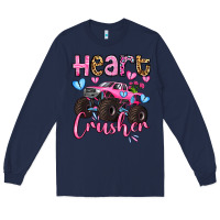 Navy heart crusher olivia Long Sleeve Tee - OliviaCreatesArt