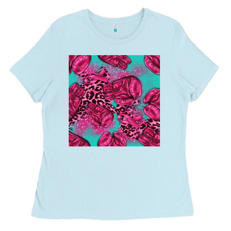 Breast Cancer Seamless Pattern Ladies Tee by texasbilliewilder | Teevron
