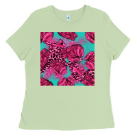 Matcha breast cancer seamless pattern Ladies Tee - texasbilliewilder