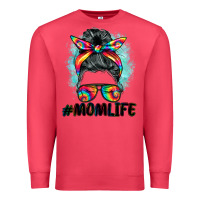 Cardinal tie dye momlife messy bun Premium Sweatshirt - BarkalooDesign