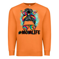 Carrot tie dye momlife messy bun Premium Sweatshirt - BarkalooDesign