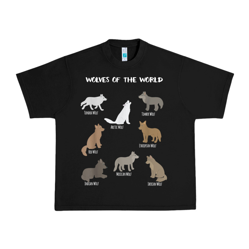 Wolves Of The World Educational Wolf Gift Urban Heavy Tee by trangStudio | Teevron