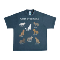 Midnight Navy Wolves Of The World Educational Wolf Gift Urban Heavy Tee - trangStudio