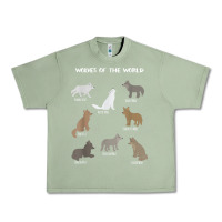 Oil Green Wolves Of The World Educational Wolf Gift Urban Heavy Tee - trangStudio