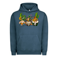 Pigment Midnight Navy western gnomes with cactus Urban Hoodie - AdoDesignShop