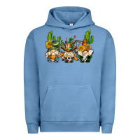 Pigment Pebble Blue western gnomes with cactus Urban Hoodie - AdoDesignShop