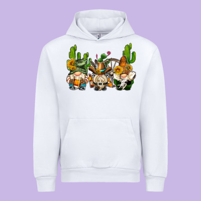 Western Gnomes With Cactus Urban Hoodie Designed By Adodesignshop