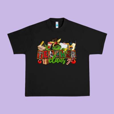Teacher Claus Christmas Urban Heavy Tee Designed By Cowgirlartshop