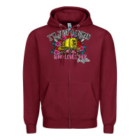Burgundy im just a woman who loves her firefighter Zipper Hoodie - SublimationCraftShop