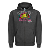Charcoal Heather im just a woman who loves her firefighter Zipper Hoodie - SublimationCraftShop