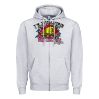 Heather Grey im just a woman who loves her firefighter Zipper Hoodie - SublimationCraftShop