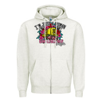 Oatmeal Heather im just a woman who loves her firefighter Zipper Hoodie - SublimationCraftShop