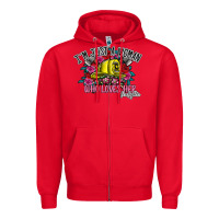 Red im just a woman who loves her firefighter Zipper Hoodie - SublimationCraftShop