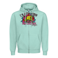 Seafoam im just a woman who loves her firefighter Zipper Hoodie - SublimationCraftShop