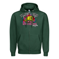Sports Green im just a woman who loves her firefighter Zipper Hoodie - SublimationCraftShop